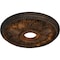 Ekena Millwork Edinburgh Ceiling Medallion (Fits Canopies up to 5 1/8"), 18 1/8"OD x 3 1/2"ID x 2 3/4"P, Rust CM18ED1RUS - alternate 4